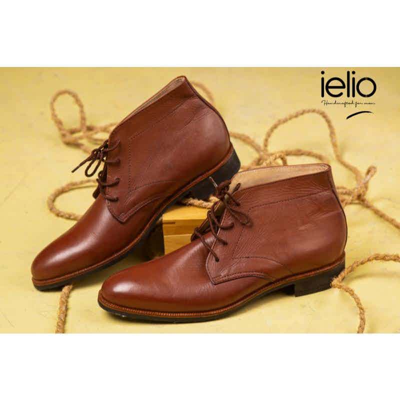 Handcrafted Derby Leather Shoes in Brown Color (CHK003)