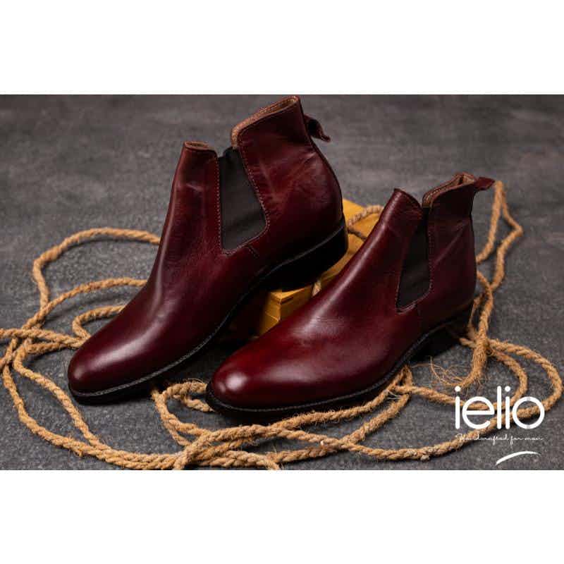 Handcrafted Calfskin Leather Shoes in Reddish Color (CHL001)