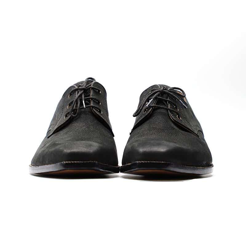 Handcrafted Derby Leather Shoes in Black Color (DBY005)
