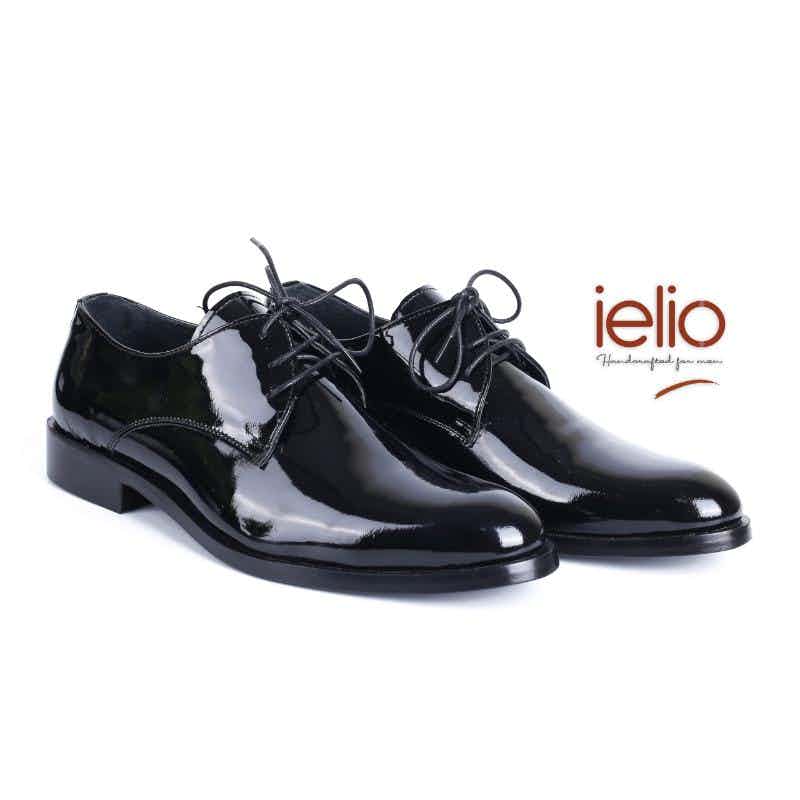 Handcrafted Derby Leather Shoes in Black Color (DBY010)
