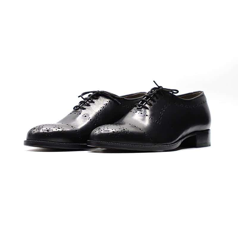 Original Calfskin Leather Shoes in Black Color (OXF005)