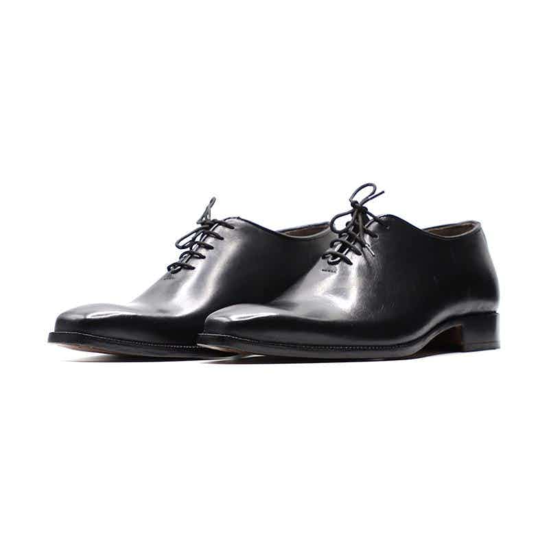 Original Calfskin Leather Shoes in Black Color (OXF008)
