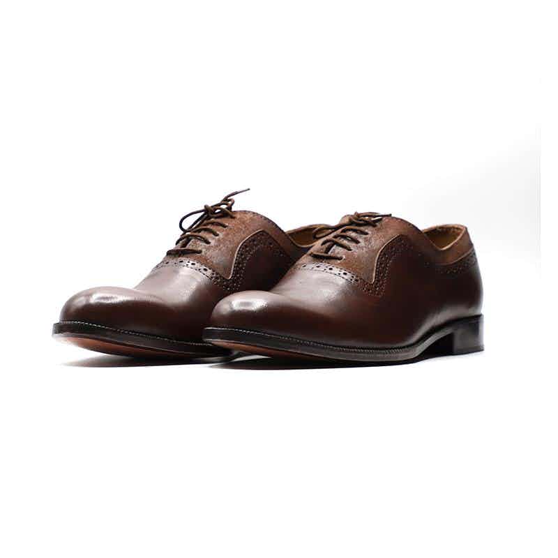 Original Calfskin Leather Shoes in Brown Color (OXF013)