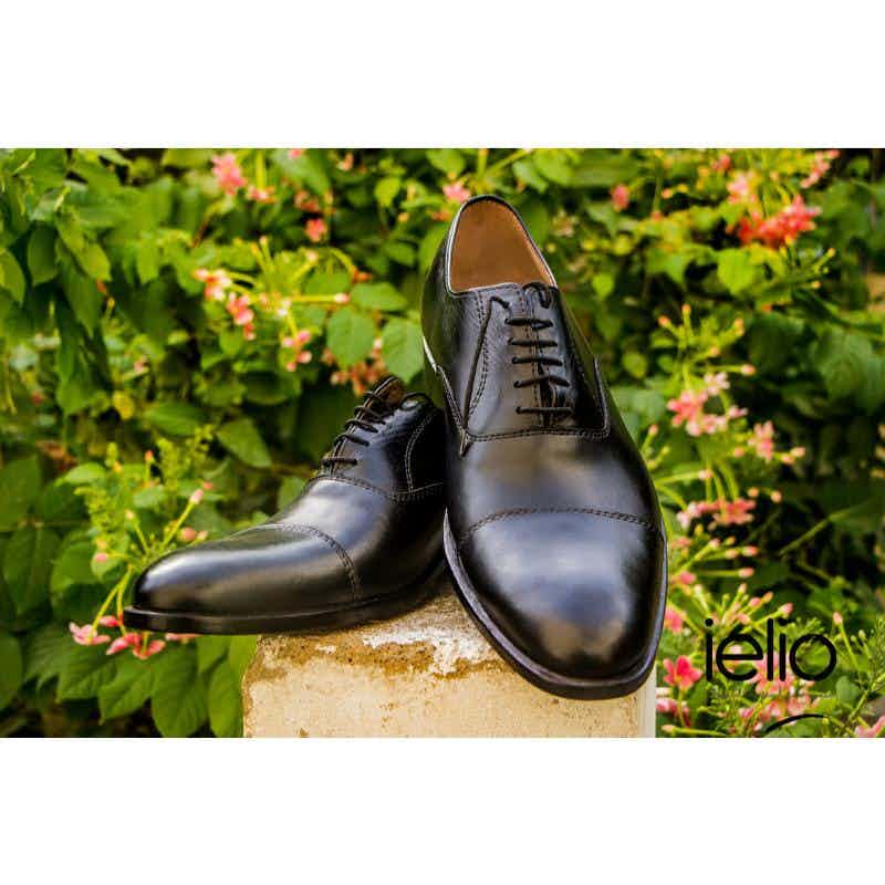Original Calfskin Leather Shoes in Black Color (OXF014)