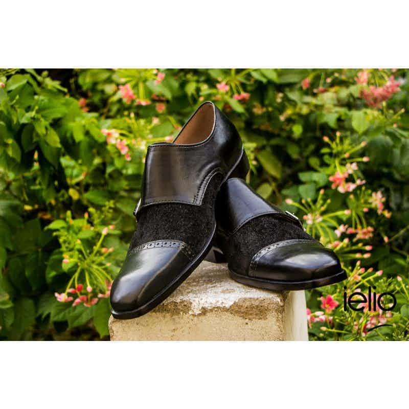 Handcrafted Calfskin Leather Boot in Black Color (MNK006)