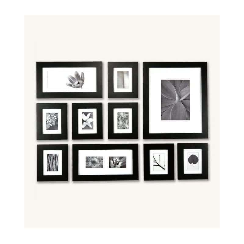 Pack of 10 – Assorted Picture Frames – Black