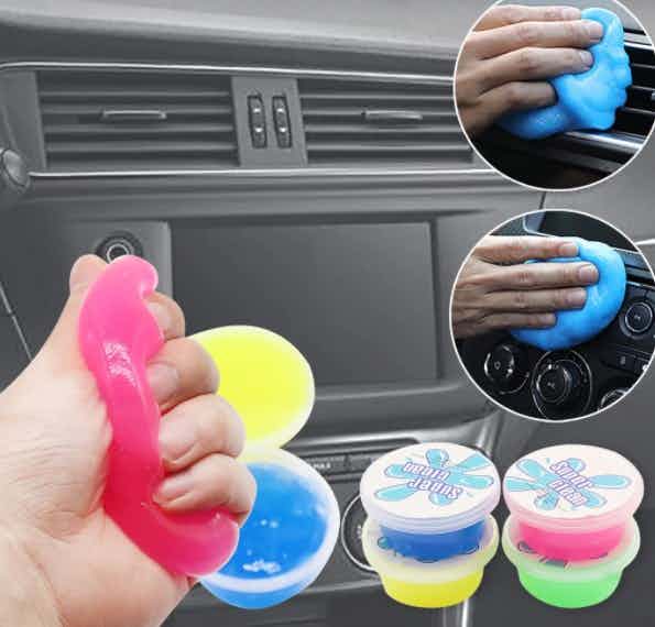 2 Pcs / Car Interior Cleaning Glue for Slimes for Cleaning Tools/Dust/Gel Putty Plastic Cleanser Care Keyboard Slime Cleaner Gel