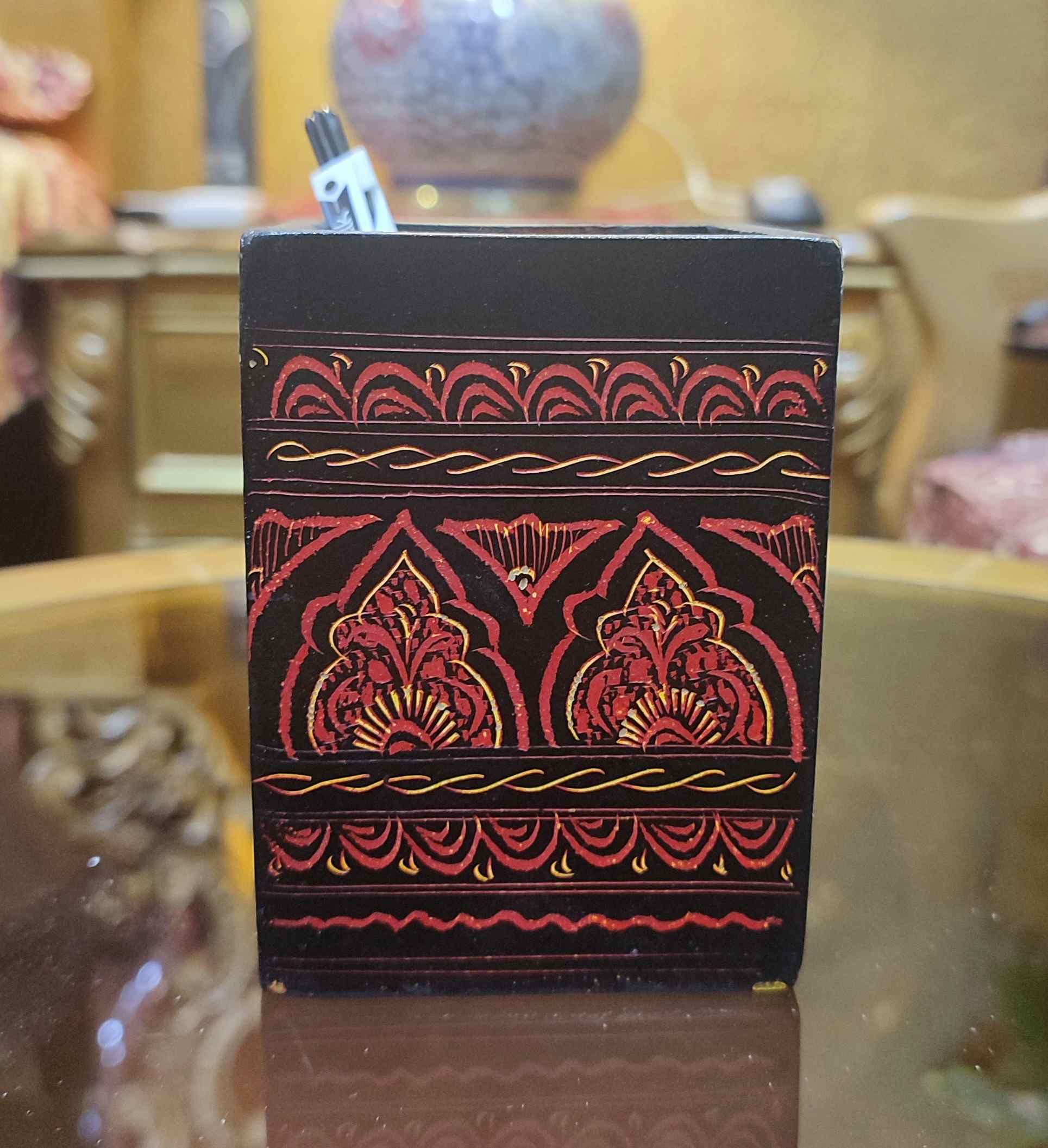 Beautiful Hand Carved Pen Holder