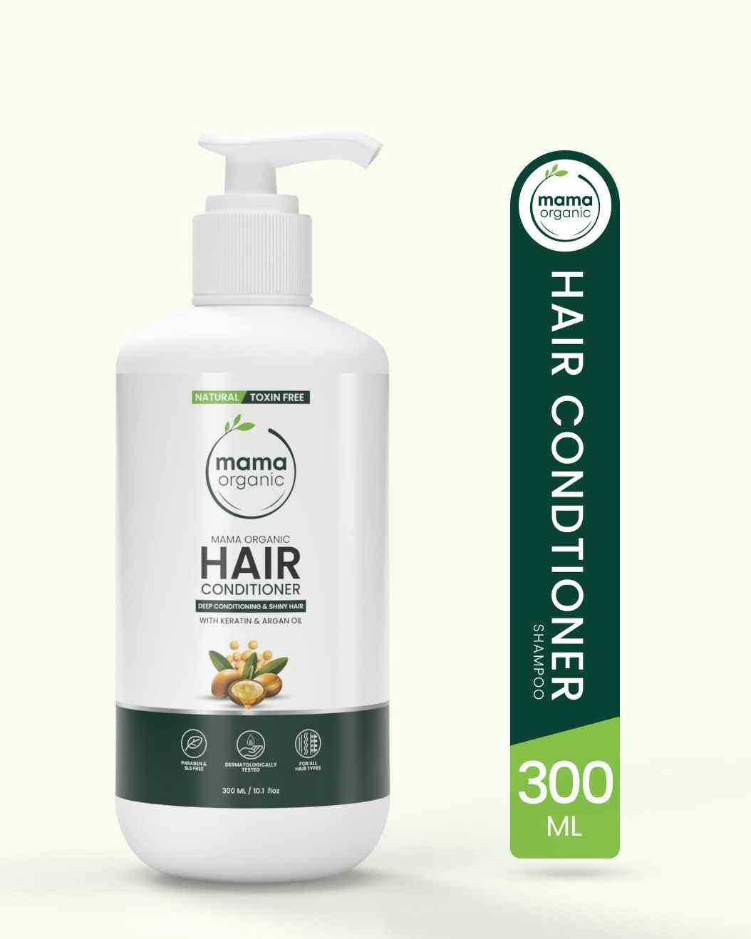 Mama Organic Hair Conditioner For Deep Conditioning & Shiny Hair | For Women & Men | Natural & Toxin-Free - 300ml