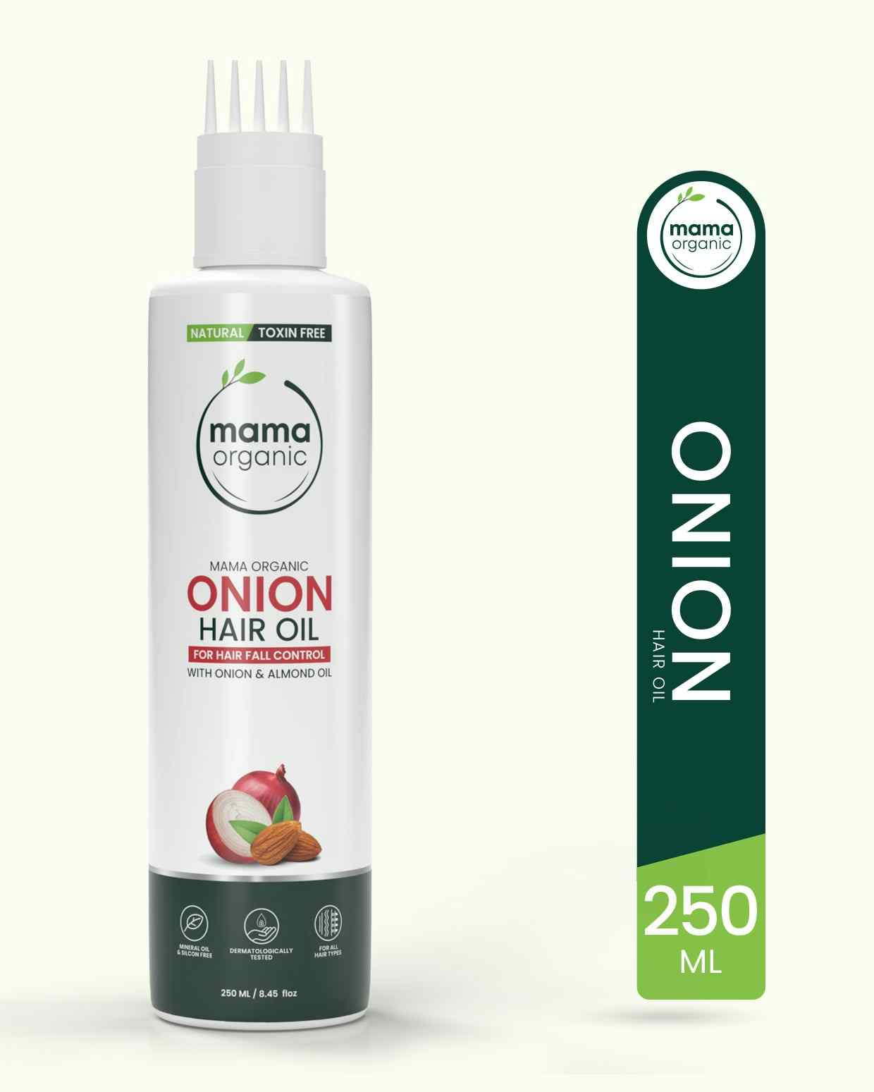 Mama Organic Onion Hair Oil For Hair Growth & Hair Fall Control | Men & Women | Natural & Toxin-Free - 250ml