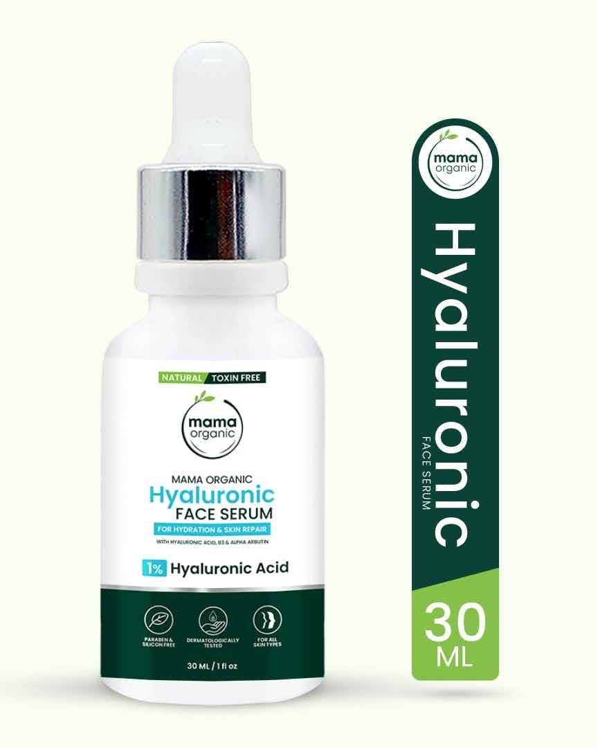 Mama Organic Hyaluronic Face Serum For Hydration & Skin Repair | For Women & Men | Natural & Toxin-Free - 30ml