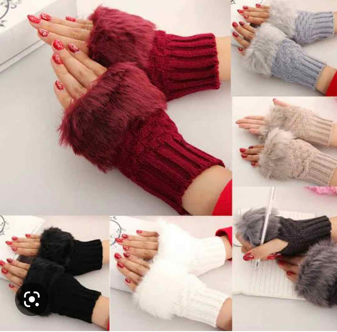Women's Warm Wool Fluffy Winter Gloves